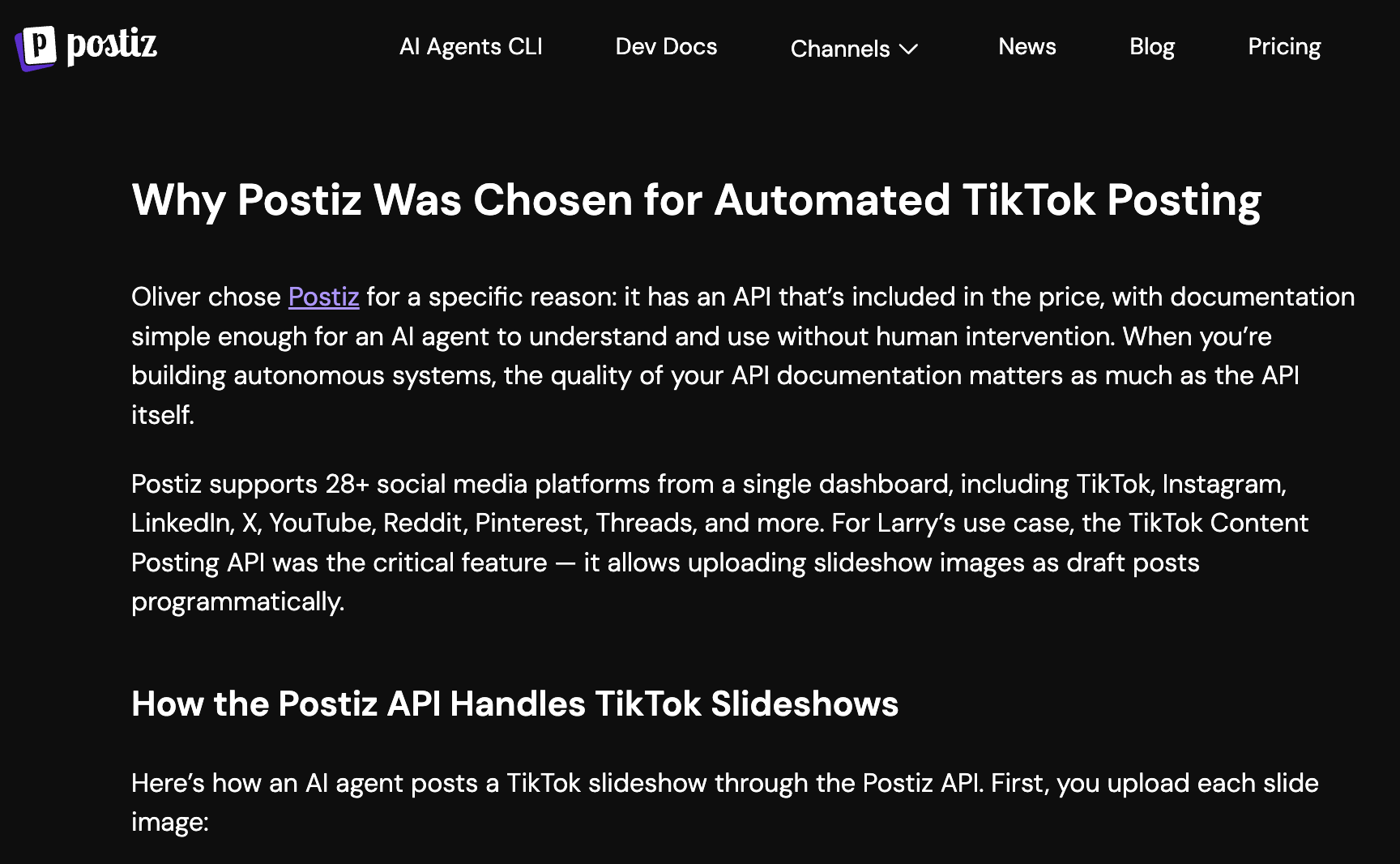 Официальная статья Postiz об истории Larry